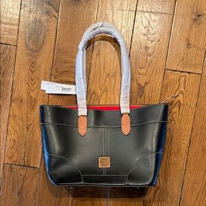 Dooney & Bourke Black and Tan Leather Bag